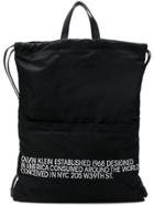 Calvin Klein 205w39nyc Logo Drawstring Backpack - Black