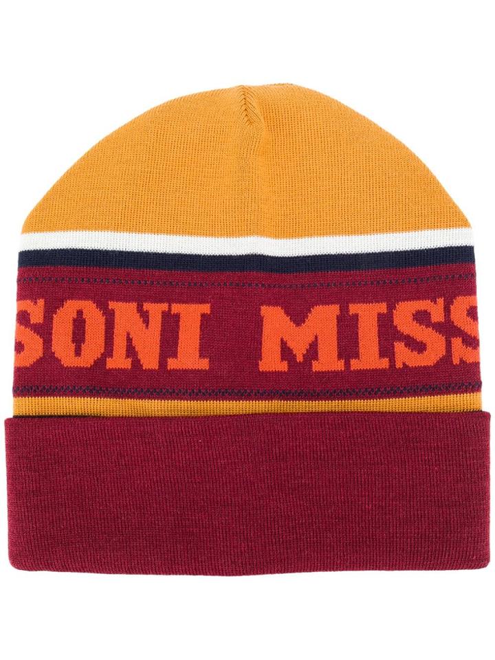 Missoni Logo Beanie - Red