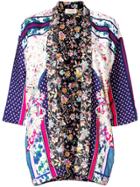 Black Coral Multi-print Kimono Jacket - Multicolour