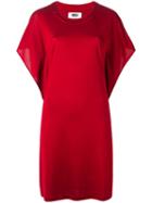 Mm6 Maison Margiela Flared Dress, Women's, Size: 42, Red, Polyester/viscose