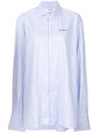 Misbhv Embroidered Logo Stripe Shirt - Blue