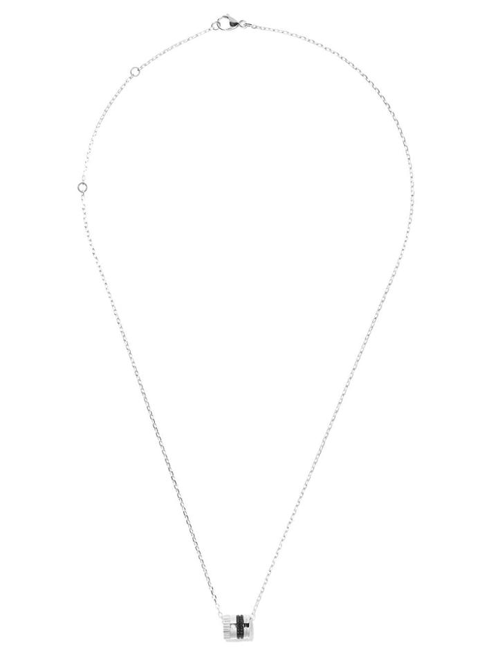 Boucheron 18kt White Gold Quatre Black Mini Ring Pendant Necklace - Wg