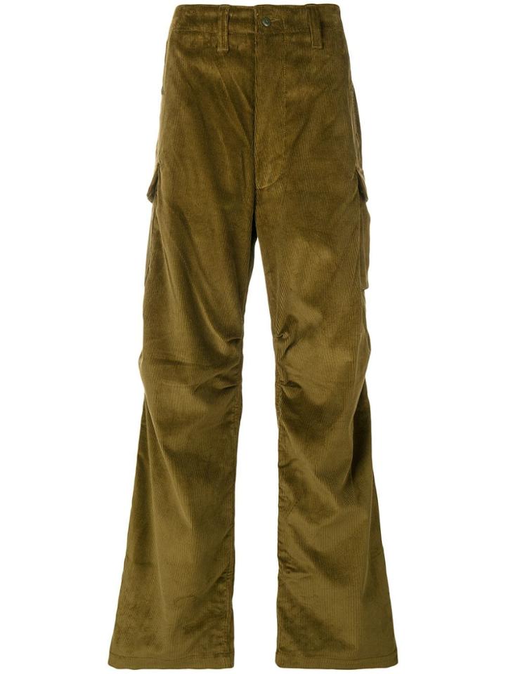 E. Tautz Corduroy Cargo Trousers - Green