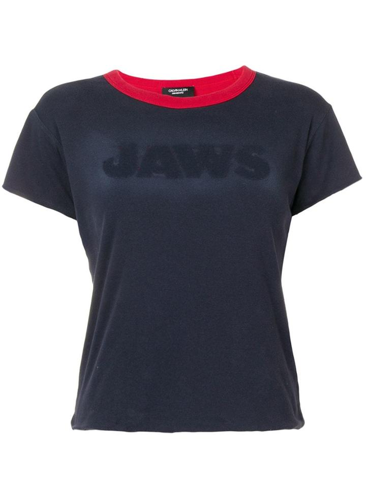 Calvin Klein 205w39nyc Jaws Reversible Cropped T-shirt - Blue