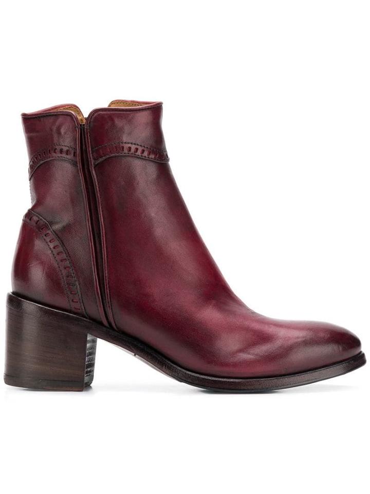 Alberto Fasciani Windy Heeled Ankle Boots - Red