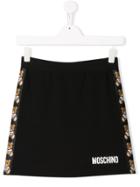 Moschino Kids Teddy Print Skirt - Black