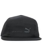 Puma Printed Logo Flat Cap, Men's, Black, Cotton/nylon