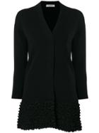 D.exterior Embroidered Fitted Cardigan - Black