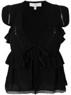 Iro Tie Front Blouse - Black