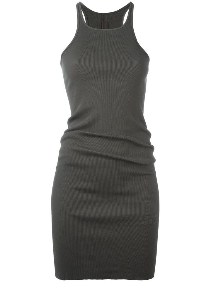 Rick Owens Drkshdw Ribbed Tank Top, Women's, Size: Medium, Brown, Cotton