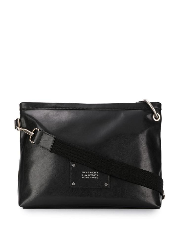 Givenchy Logo Patch Messenger Bag - Black