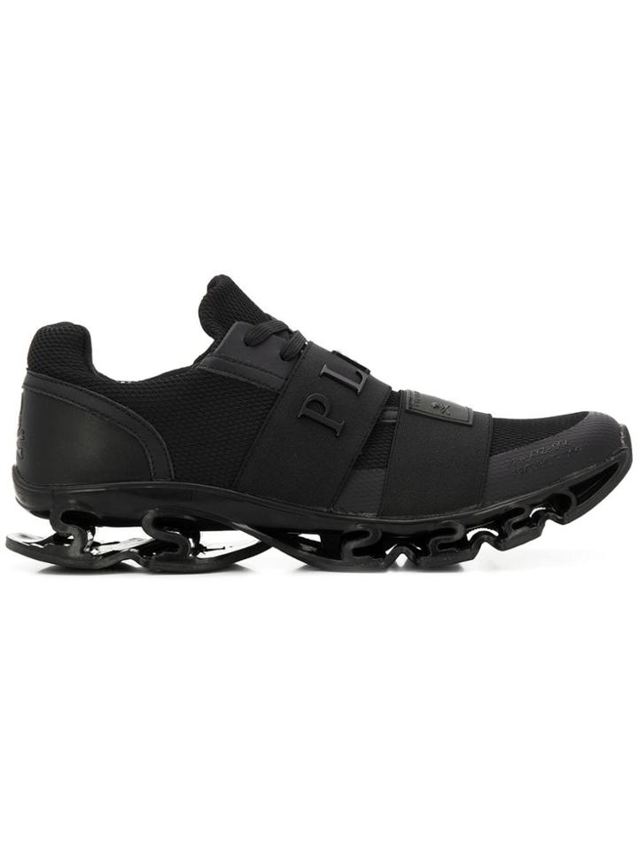 Philipp Plein Logo Strap Sneakers - Black