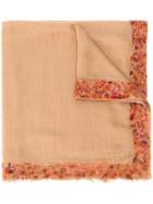 Faliero Sarti Embroidered Oversized Scarf - Brown