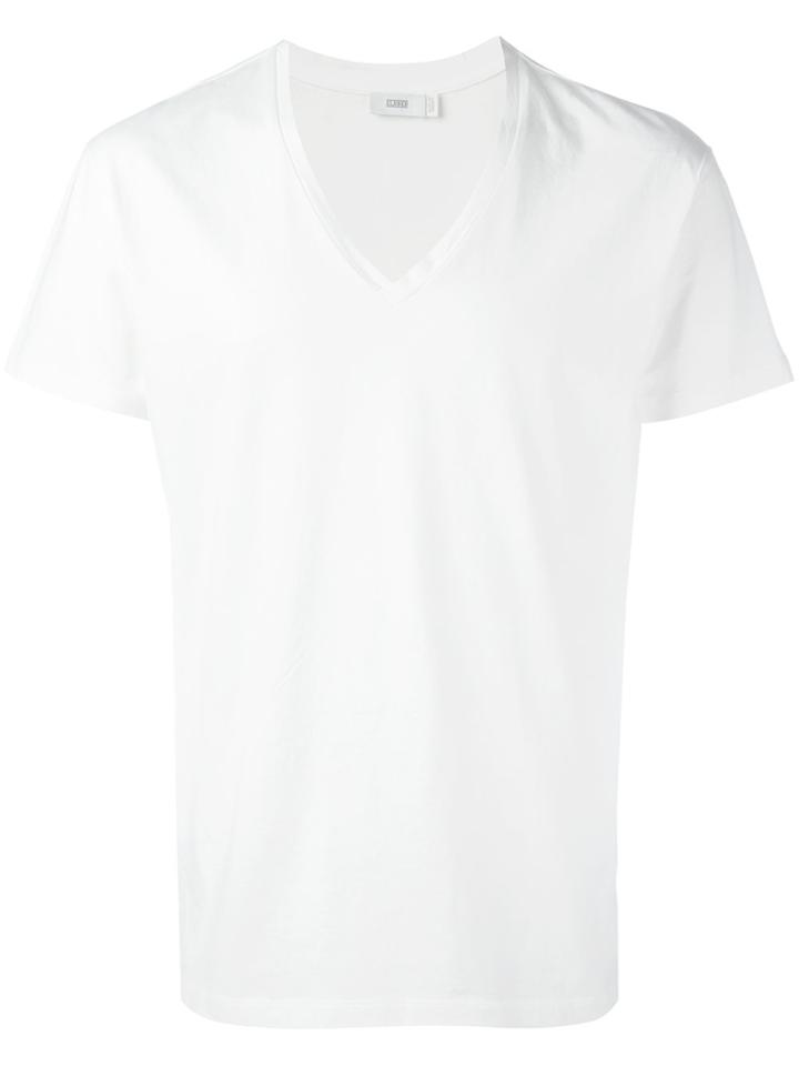 Closed V-neck T-shirt - White