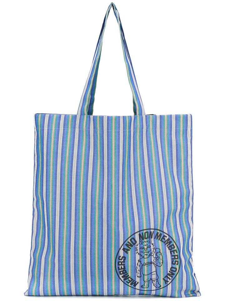 Stella Mccartney - Striped Tote Bag - Men - Cotton - One Size, Blue, Cotton