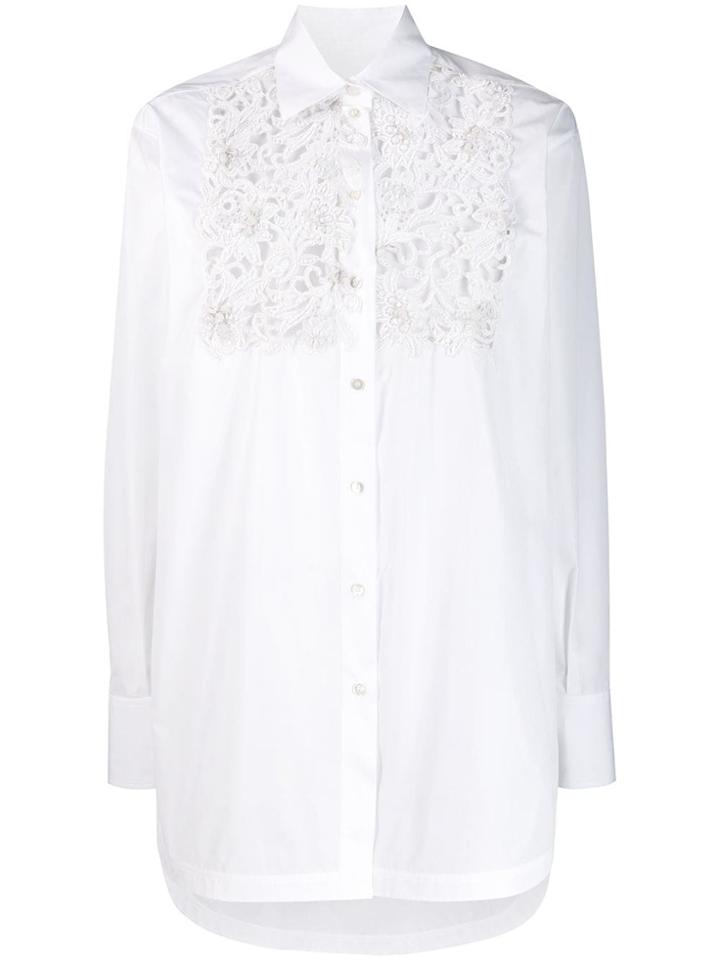 Valentino Lace Chest Shirt - White