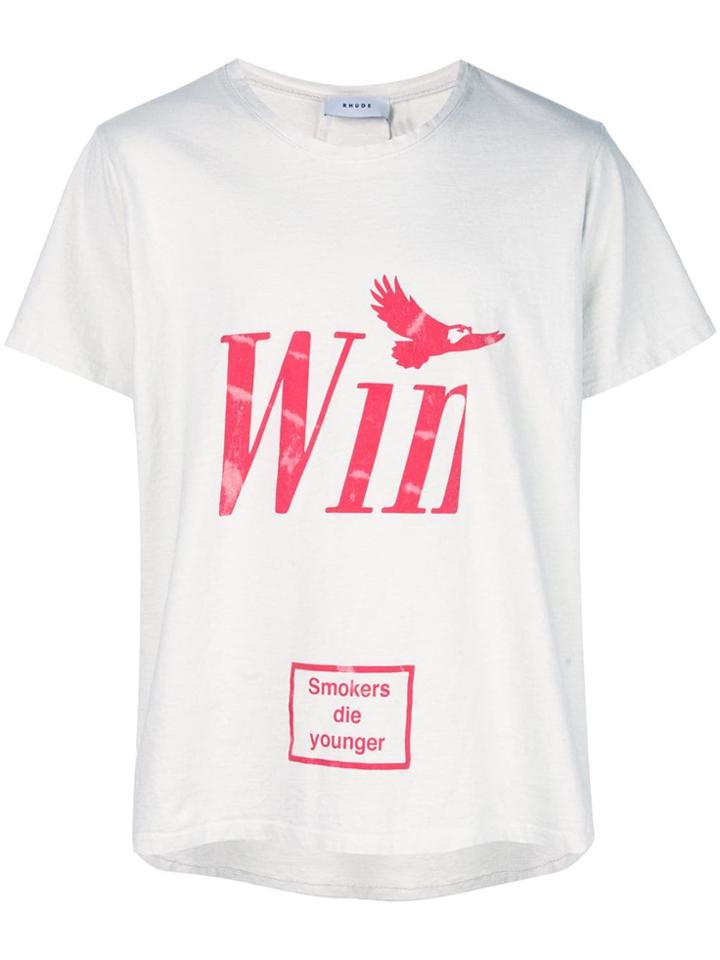 Rhude Printed Crew Neck T-shirt - White