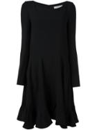 Chloé Ruffled Dress, Women's, Size: 38, Black, Acetate/viscose/silk