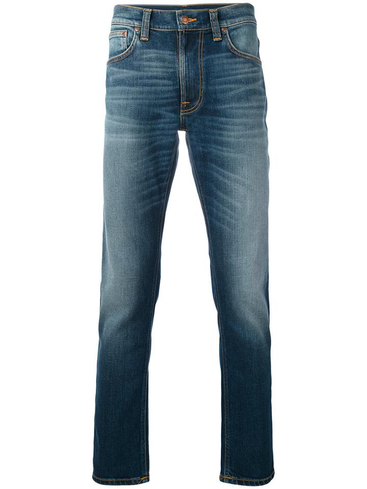 Nudie Jeans Co - Slim-fit Jeans - Men - Organic Cotton/spandex/elastane - 28, Blue, Organic Cotton/spandex/elastane