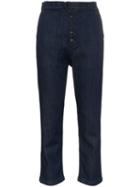 3x1 Vic Button Detail Chinos - Blue