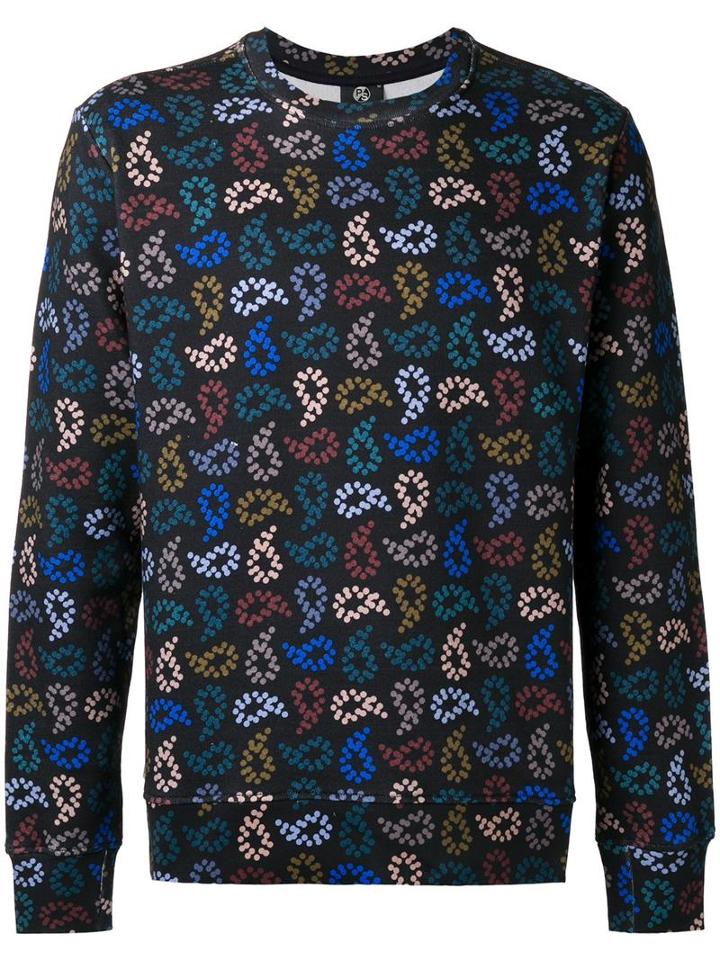 Ps By Paul Smith Allover Print Sweatshirt, Men's, Size: Xs, Black, Cotton