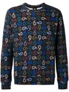 Ps By Paul Smith Allover Print Sweatshirt, Men's, Size: Xs, Black, Cotton
