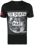 John Richmond Slogan Print T-shirt - Nero Bianco