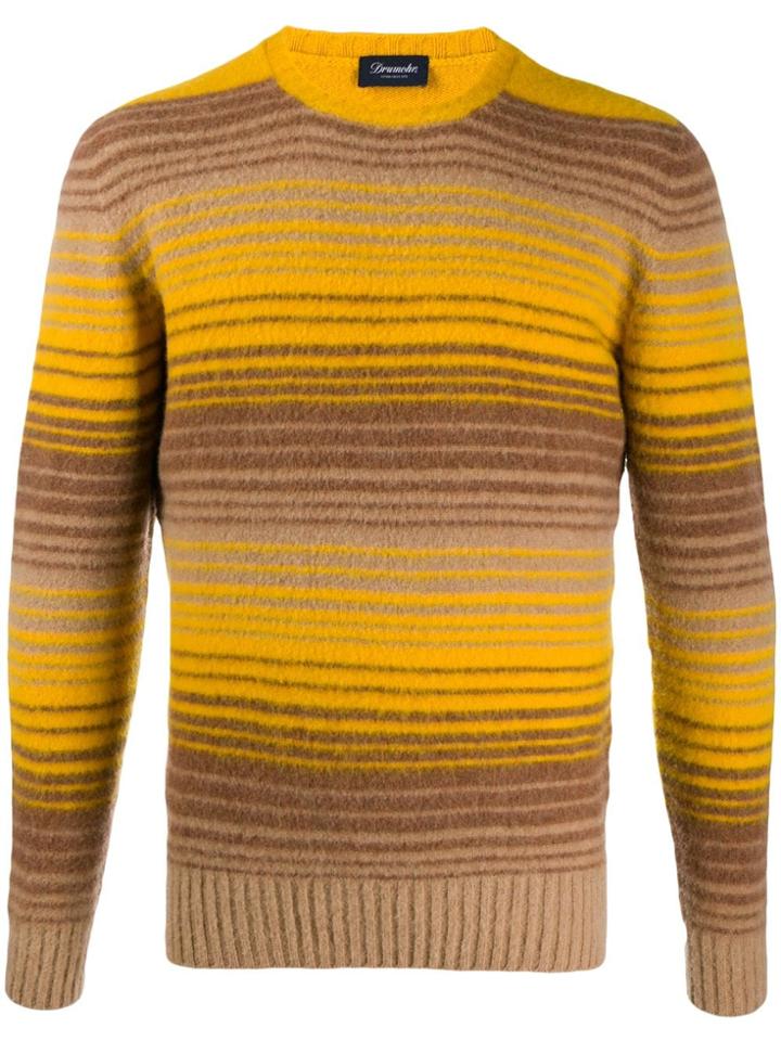 Drumohr Stripe Knit Jumper - Yellow