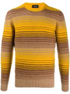 Drumohr Stripe Knit Jumper - Yellow