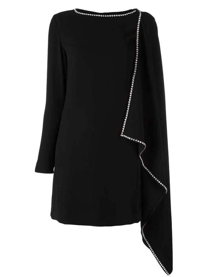 Mcq Alexander Mcqueen Cascade Dress, Women's, Size: 42, Black, Polyester