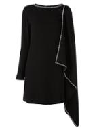 Mcq Alexander Mcqueen Cascade Dress, Women's, Size: 42, Black, Polyester