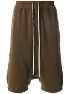 Rick Owens Drkshdw Drop-crotch Drawstring Sweatshorts - Brown