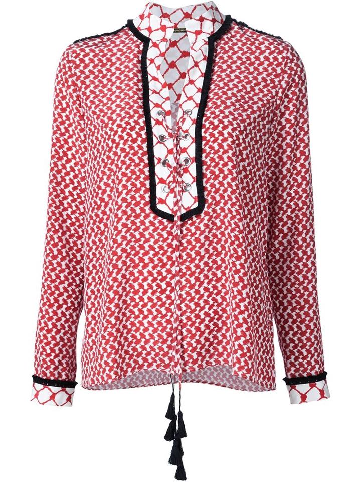 Dodo Bar Or Lace-up Peasant Blouse