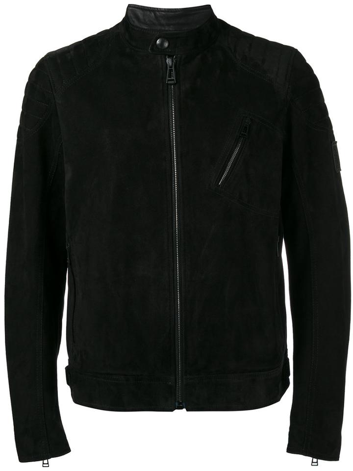 Belstaff Soft Biker Jacket, Men's, Size: 48, Black, Leather/viscose