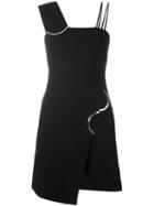 David Koma Metal Detail Asymmetric Dress, Women's, Size: 10, Black, Polyamide/spandex/elastane/wool