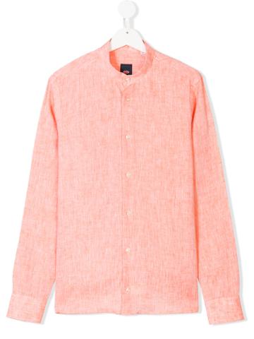 Bugatti Kids Teen Long-sleeve Shirt - Yellow & Orange