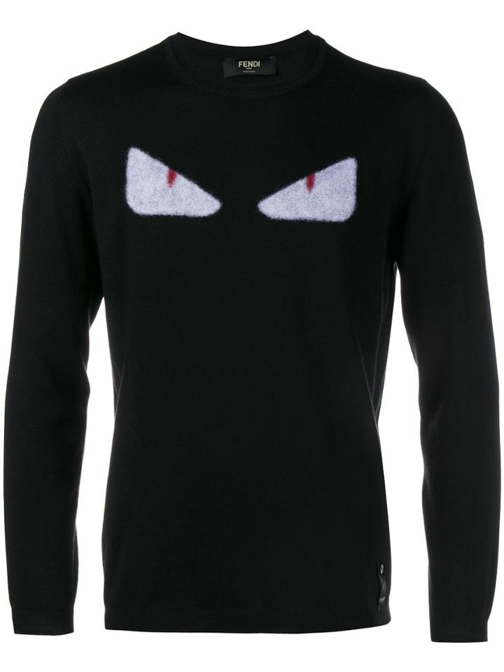 Fendi Wool Monster Knit Jumper - Black