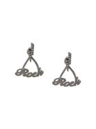 Zadig & Voltaire Lightning And Motto Earrings - Silver