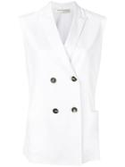 Lamberto Losani Button Waistcoat - White