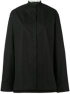 Haider Ackermann - Band Collar Shirt - Women - Cotton - 44, Black, Cotton