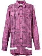Off-white Oversize Check Shirt - Pink & Purple