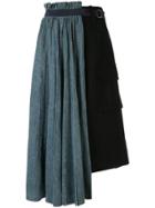 Sacai Asymmetric Denim Skirt - Black