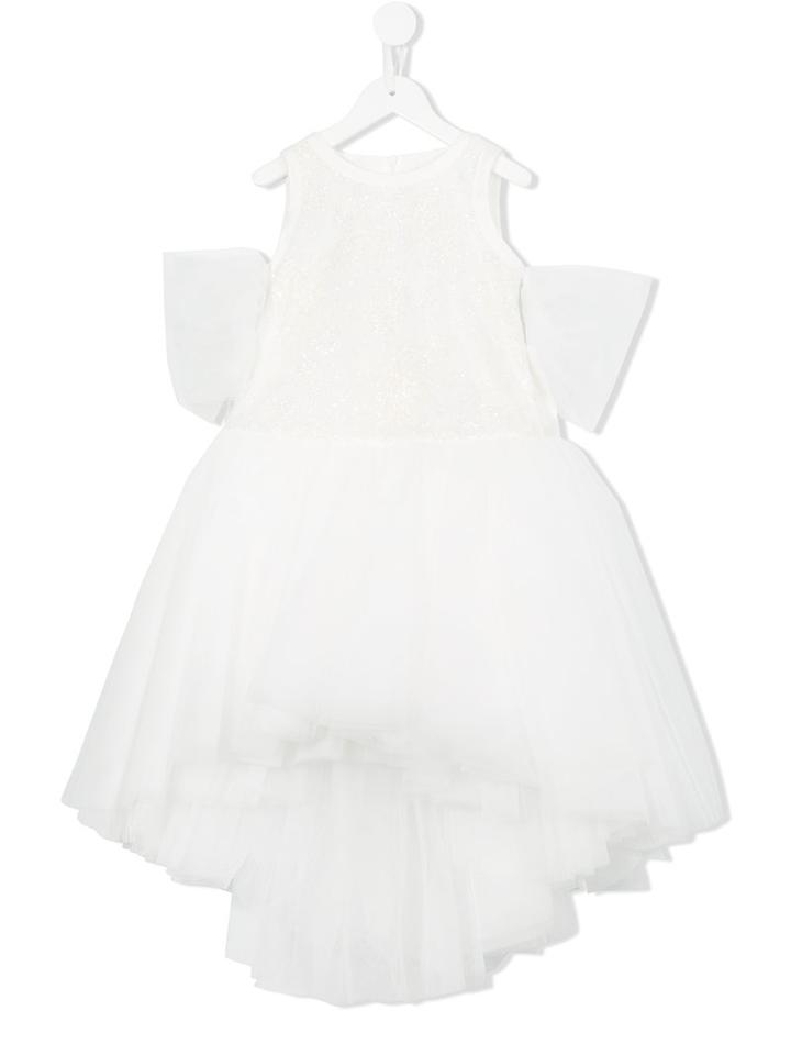 Loredana Embroidered Tulle Dress, Girl's, Size: 10 Yrs, White