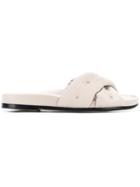 Anya Hindmarch Chubby Crossover Slides - Nude & Neutrals
