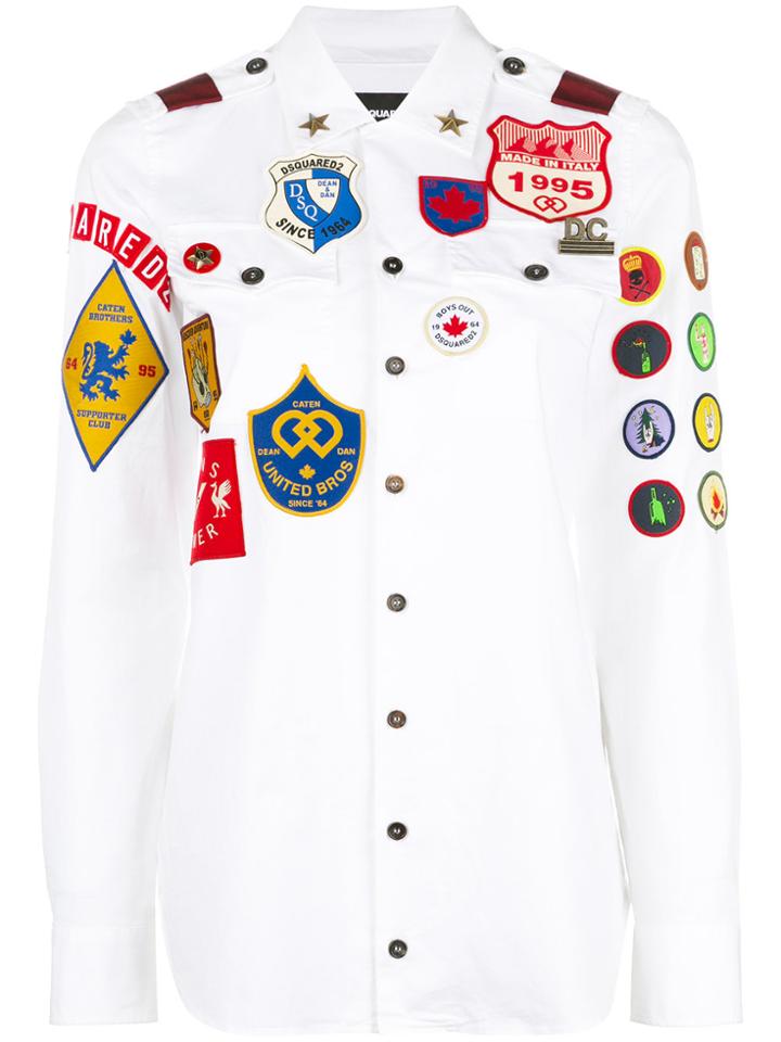Dsquared2 Patch Appliqué Shirt - White
