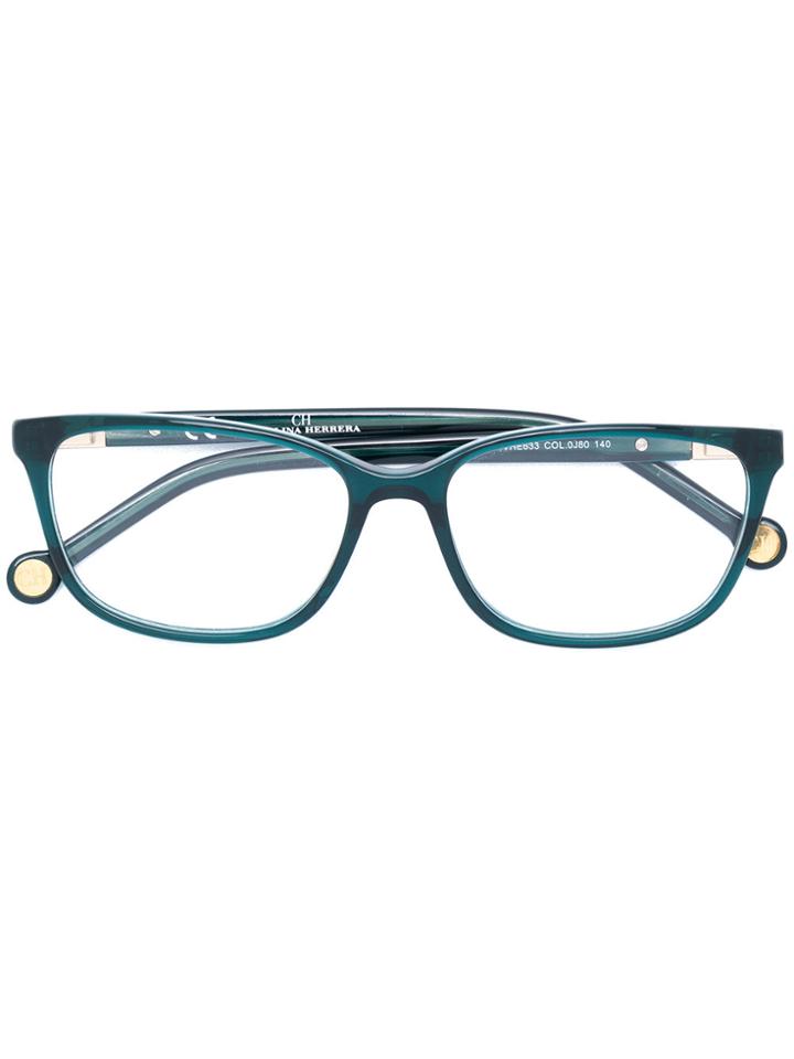 Carolina Herrera Rectangular Shape Glasses - Green