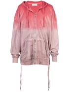 Faith Connexion Tie-dye Zip Front Hoodie - Pink & Purple