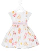 Monnalisa - Printed Dress - Kids - Cotton - 12 Mth, White