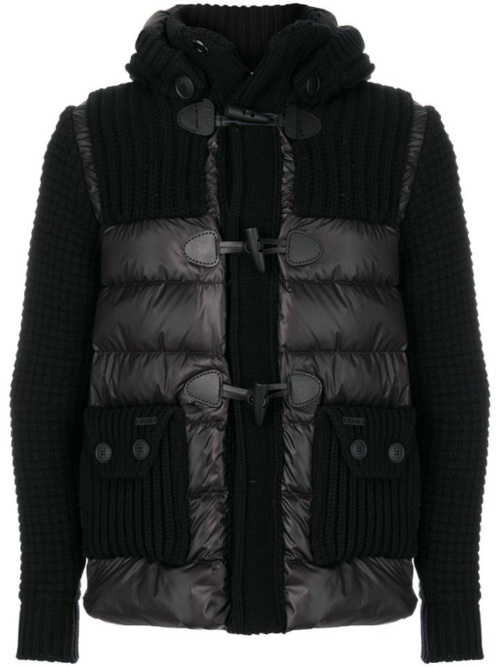 Bark Detachable Hood Down Jacket - Black