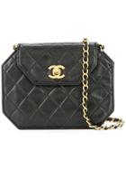Chanel Pre-owned Quilted Cc Single Chain Shoulder Bag - Black